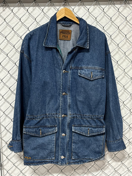 Vintage 90's FILA Denim Chore Jacket Size XL