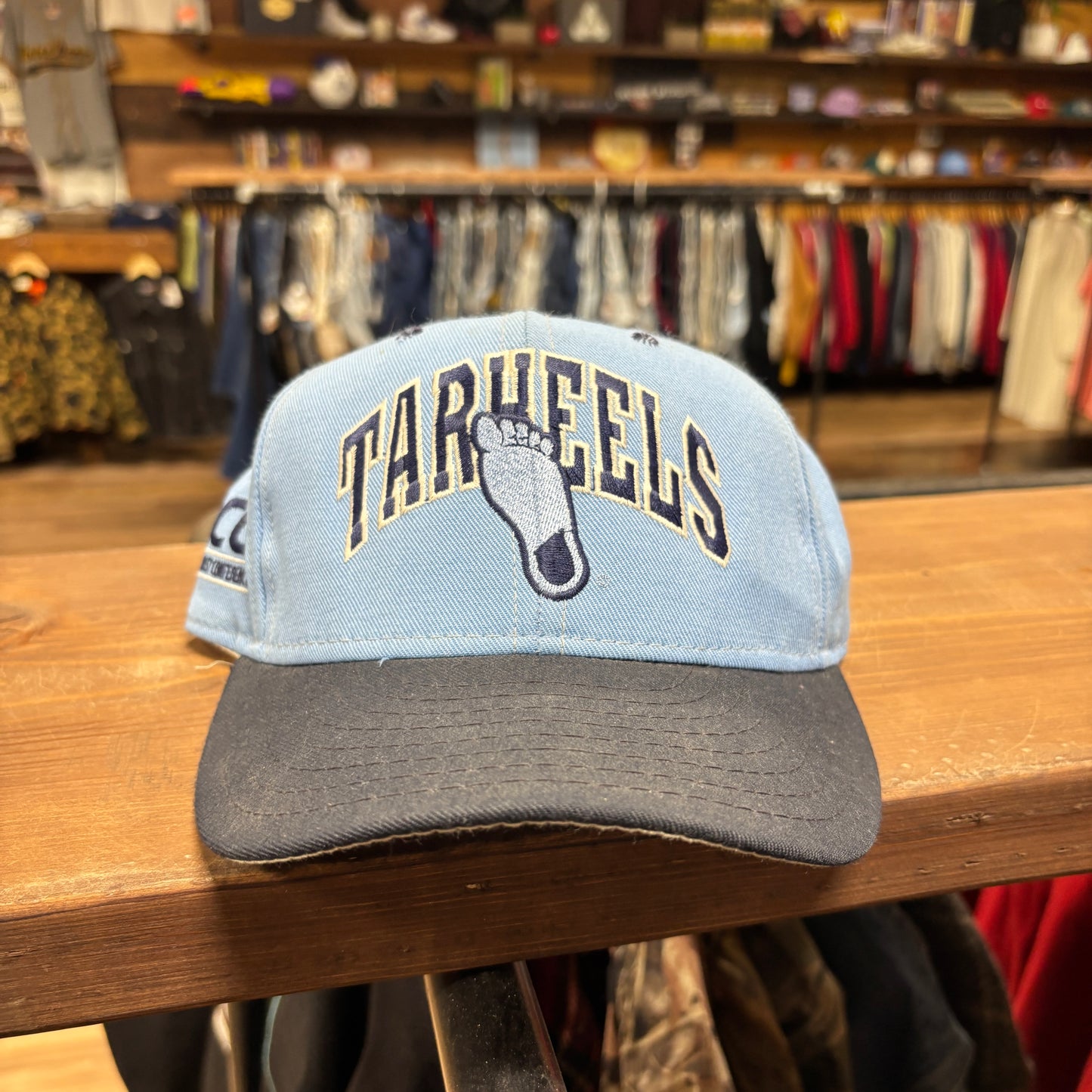 Vintage 90's Pro Line UNC Tar Heels Fitted Hat Size 7 1/8