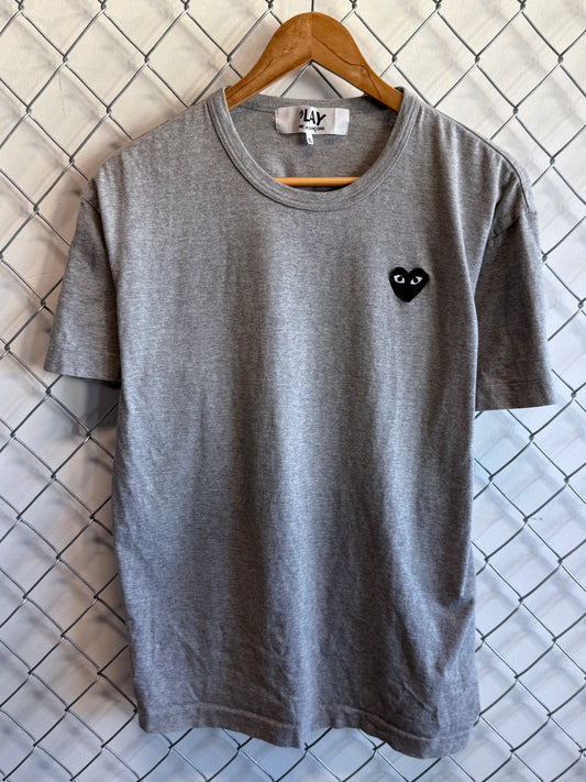 Comme Des Garcon CDG Play Grey Heart Tee Size XL