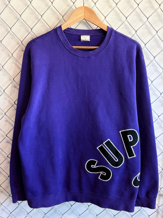 Supreme FW22 Nike Arc Crewneck Sweater Purple Size Large