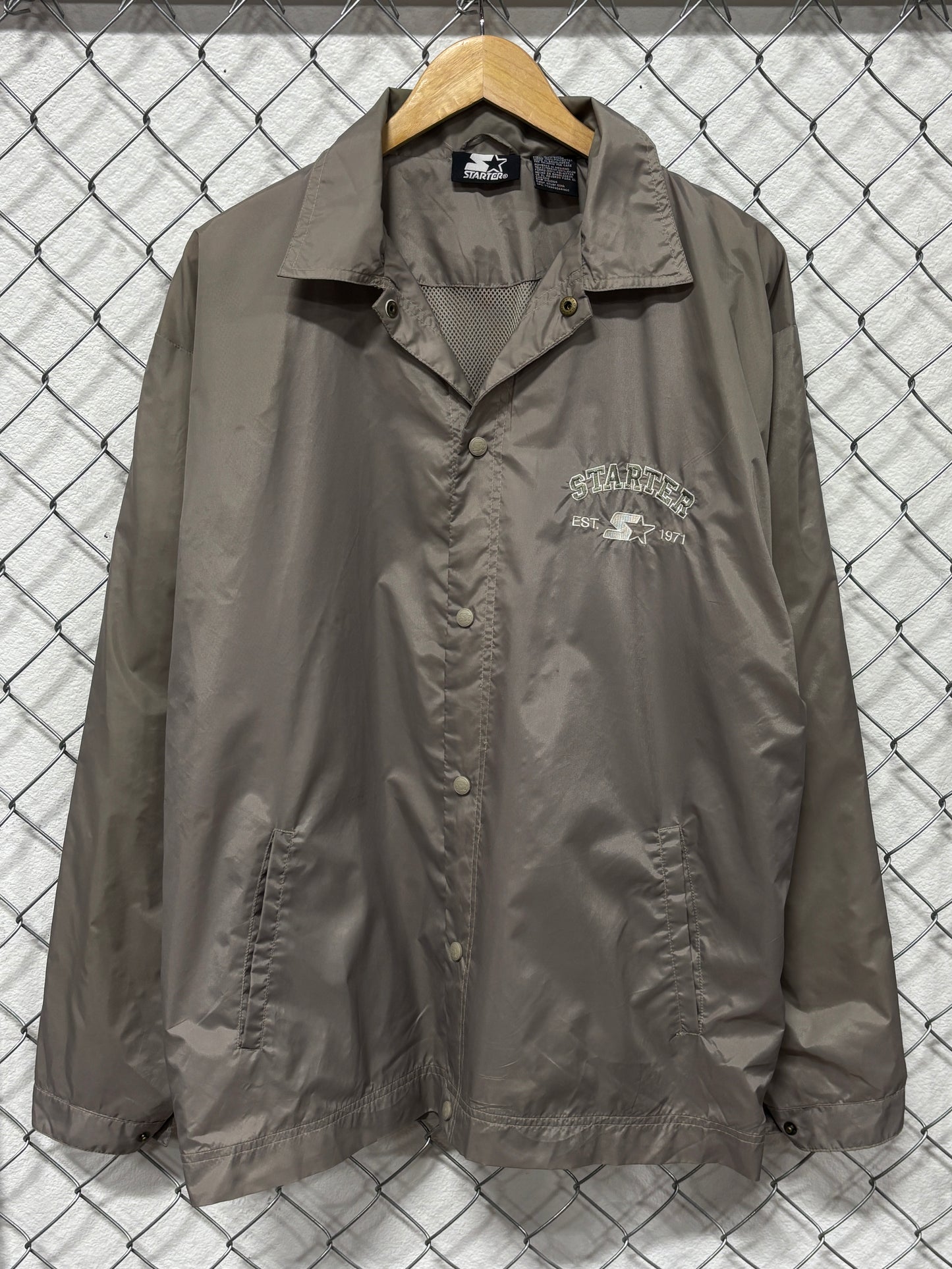 Vintage Starter Classic Logo Brown Coach Jacket Size Medium