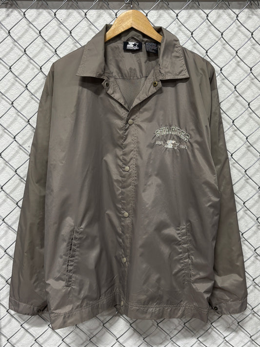 Vintage Starter Classic Logo Brown Coach Jacket Size Medium