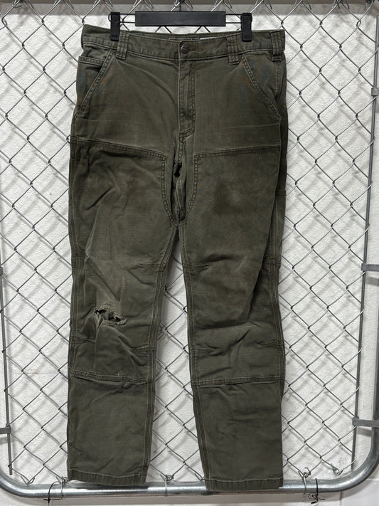 Carhartt Moss Green Double Knee Carpenter Pants Size 32x32