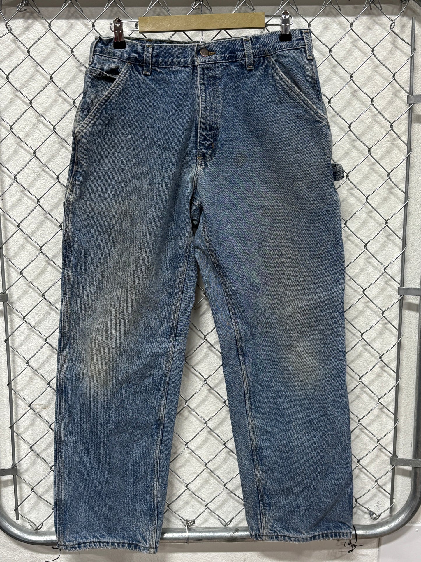 Vintage Carhartt Blanket Lined Dungaree Fit Denim Jeans Size 34x32