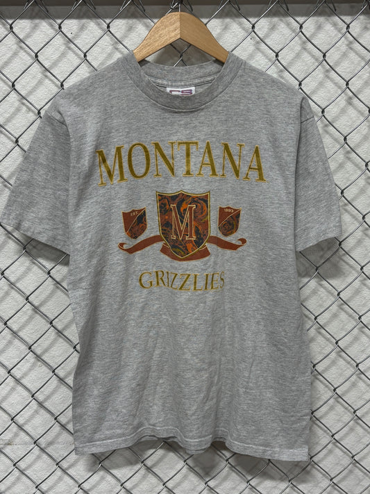 Vintage 90's University of Montana Grizzlies Crest Collegiate Tee Size Medium