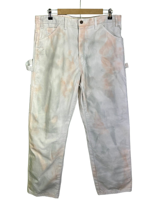 Dickies x Sherwin Williams Hand Dyed Green Brown Painters Pants Size 36x30