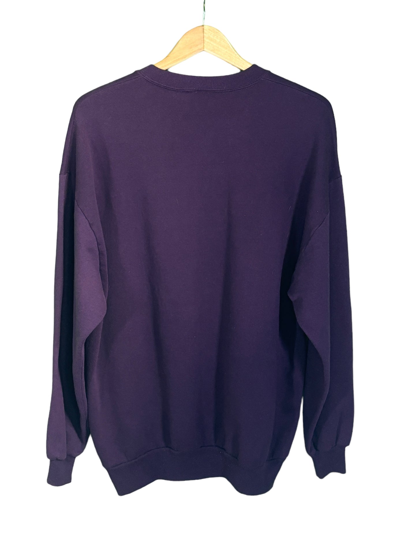 Vintage 90's Jerzees Blank Purple Crewneck Sweater Size XL