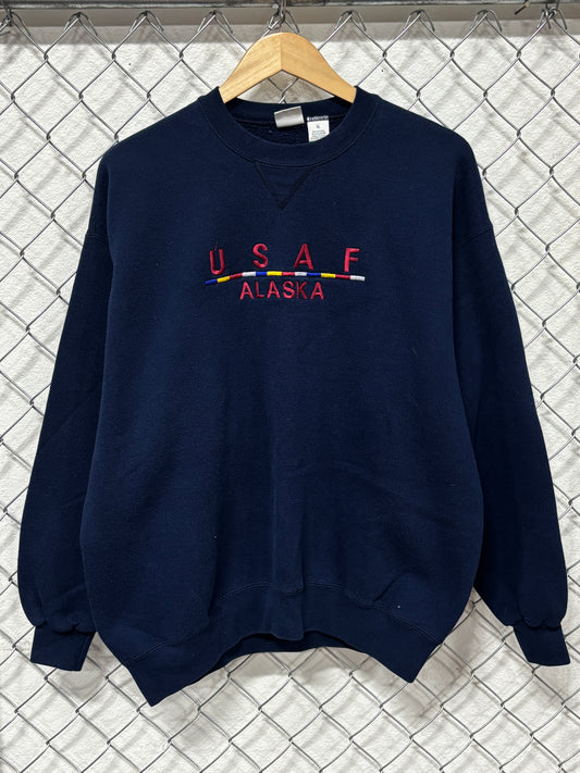 Vintage 90's US Air Force Alaska Navy Blue Sweater Size XL