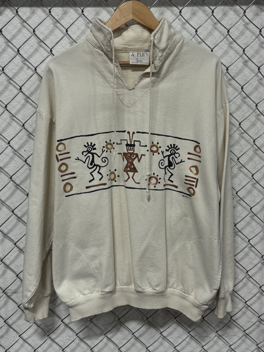 Vintage Tribal Art Graphic Sweater Size Medium