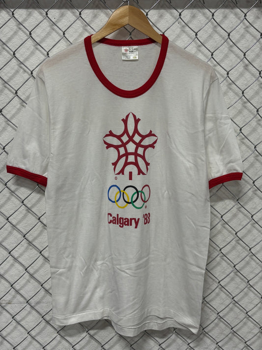Vintage 1988 Calgary Olympics Graphic Tee Size Large