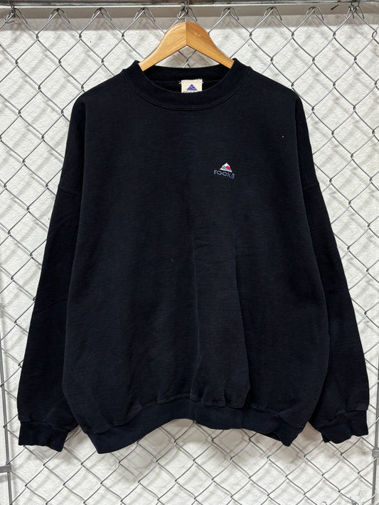 Vintage 90's Rocke Gear Classic Logo Black Crewneck Sweater Size XL