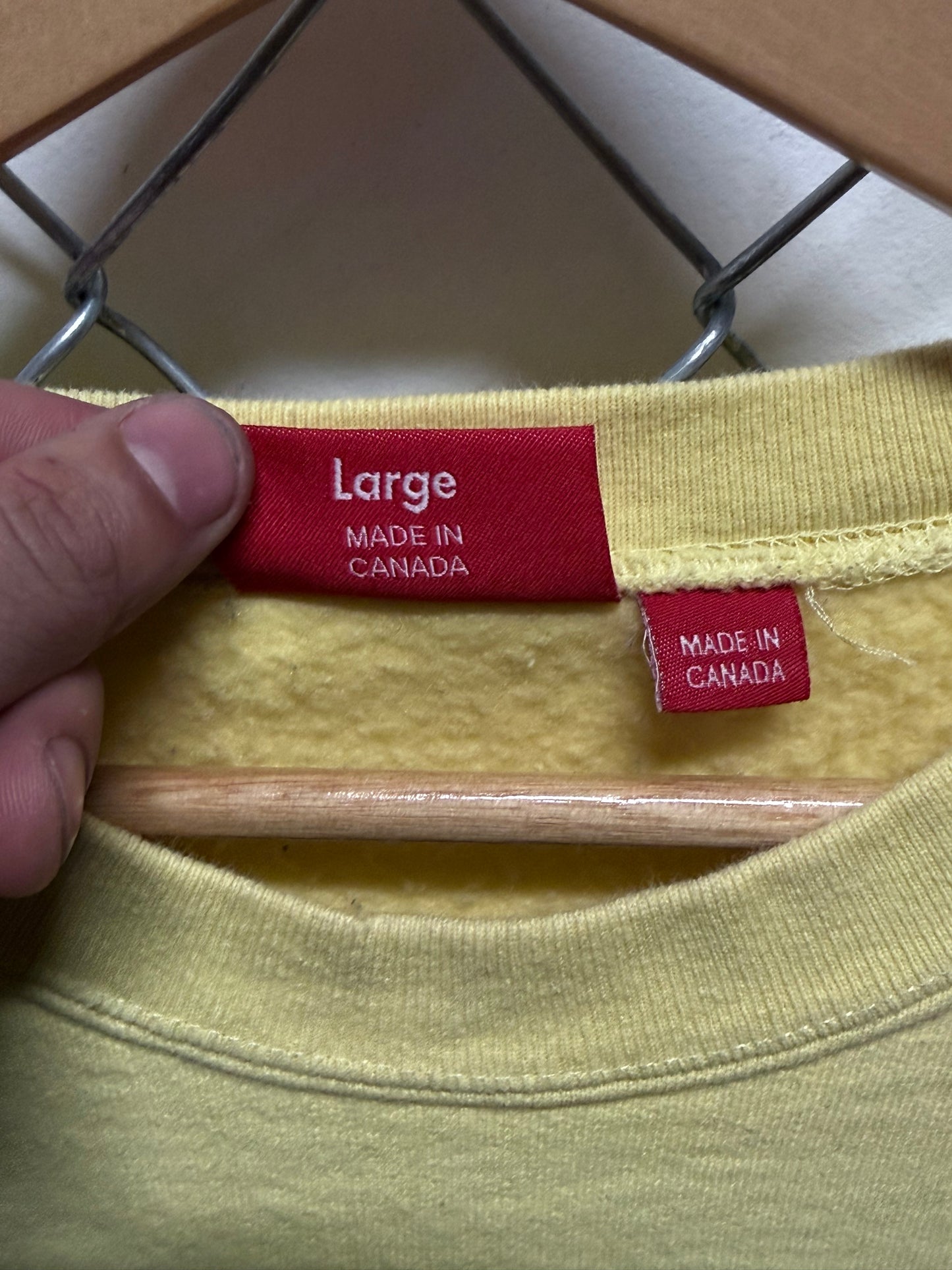 Supreme FW22 Pale Yellow Box Logo Crewneck Size Large