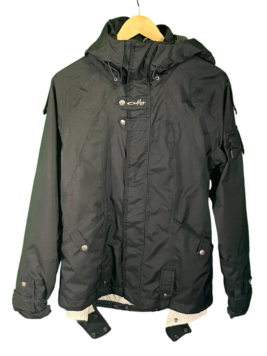 Vintage 00's Oakley Brand Black Snowboarding Jacket Size Medium