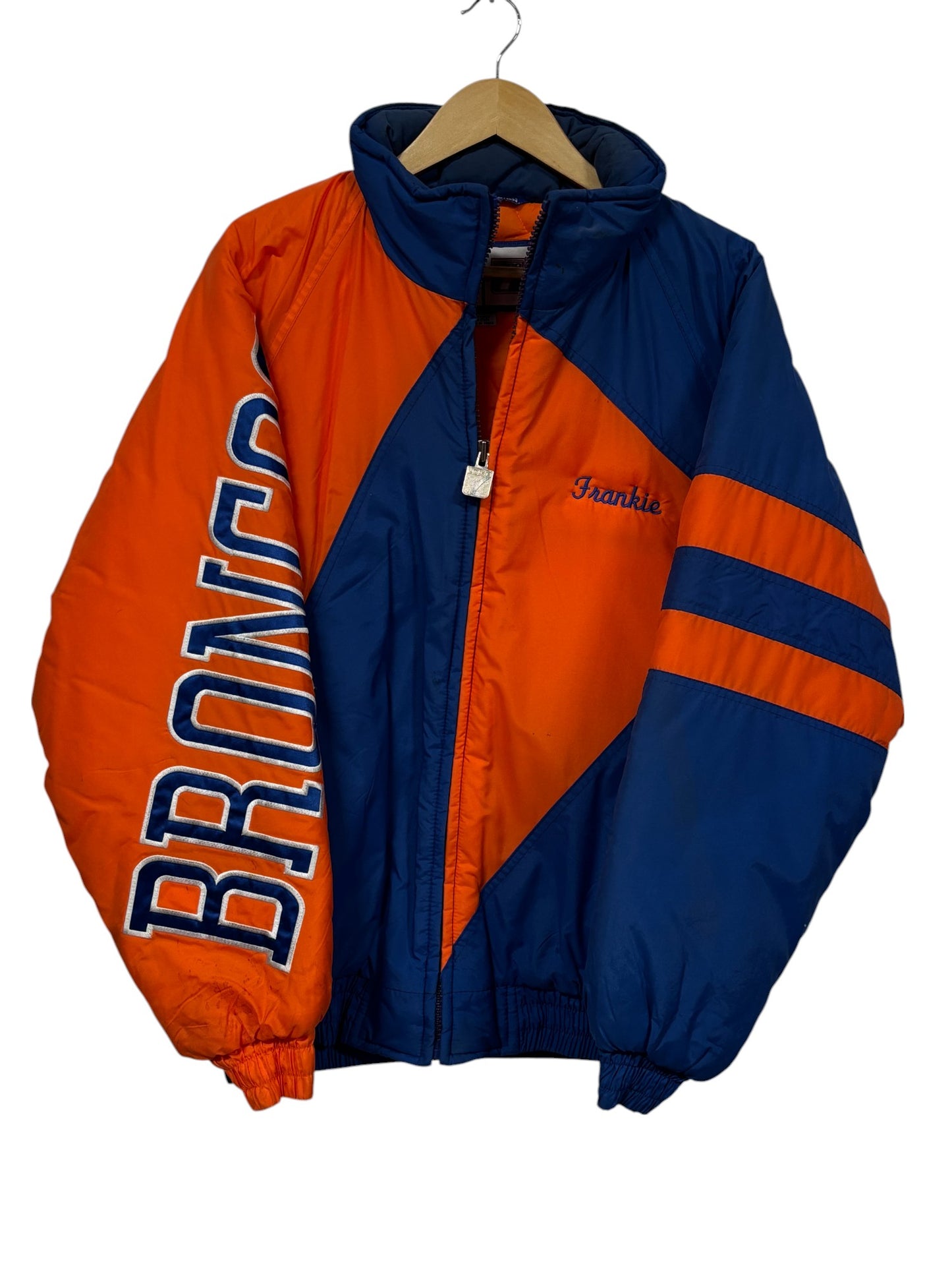 Vintage 90's Logo 7 Denver Broncos Big Puffer Jacket Size Medium