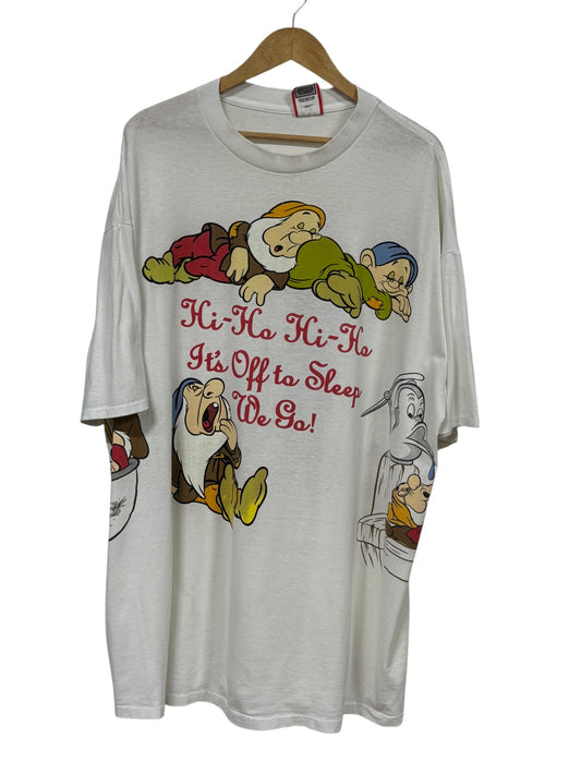 Vintage 90's Disney Seven Dwarves Cartoon Sleep Shirt Size XXL (Tall)