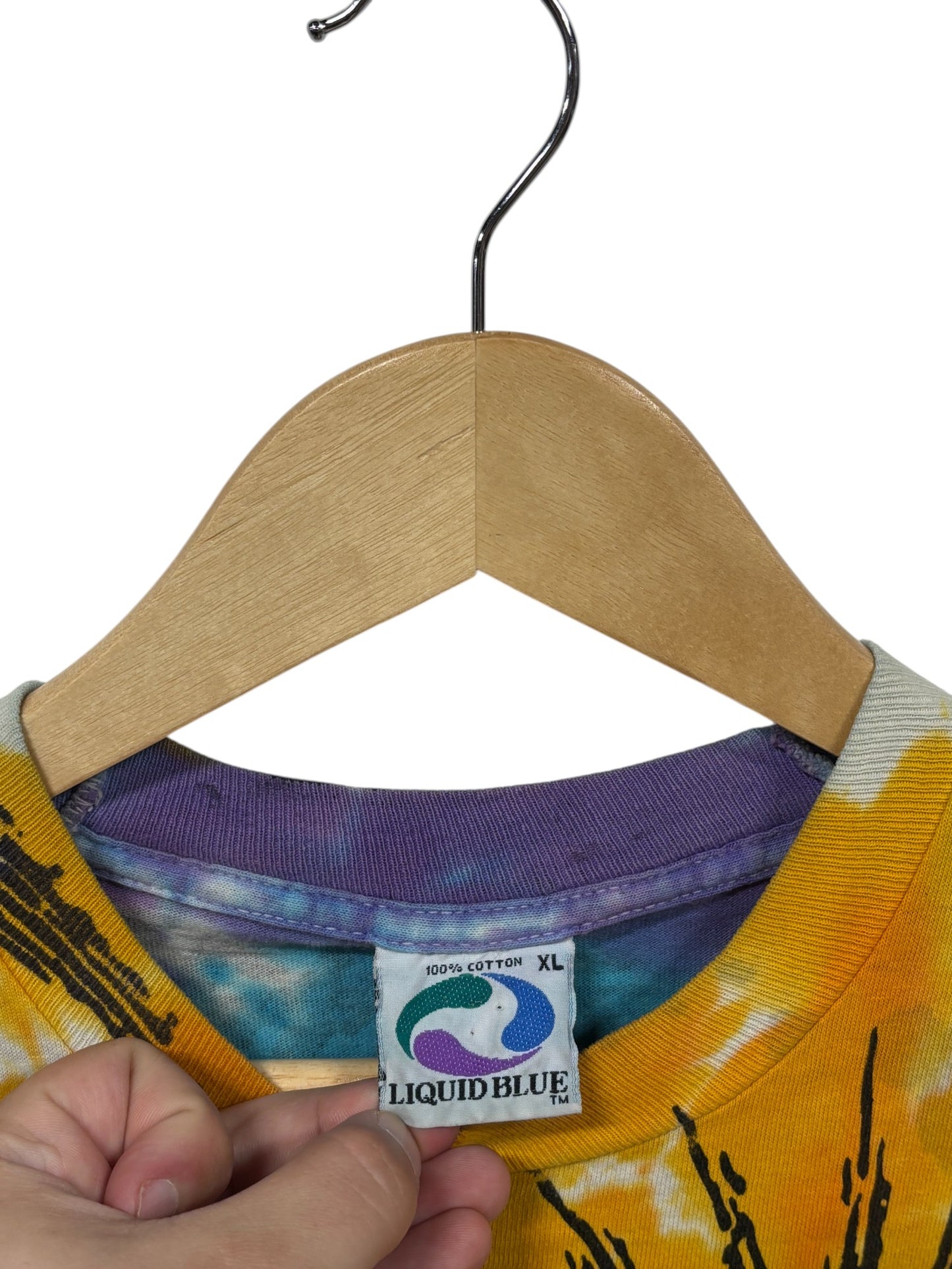 Vintage 90's Liquid Blue Sun and Moon Double Sided AOP Graphic Tee Size XL