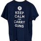 Vintage 00's NRA Keep Calm Carry Guns Graphic Tee Size Large