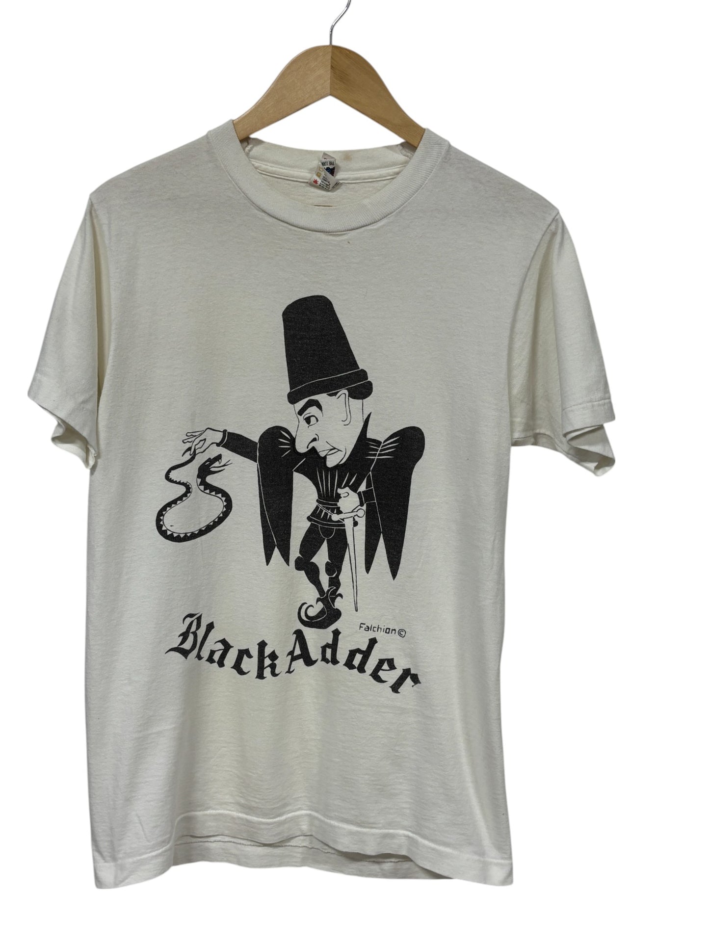 Vintage 80's Black Adder Rowan Atkinson Television TV Promo Tee Size Medium