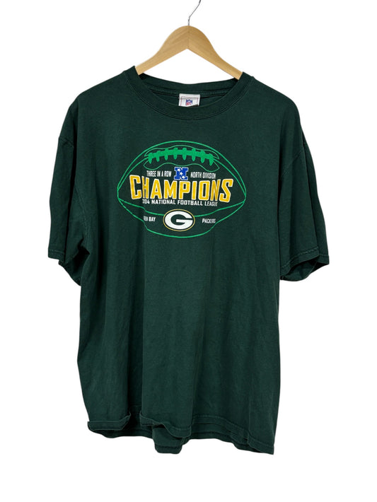 Vintage 00's Green Bay Packers Division Champions NFL Graphic Tee Size XL