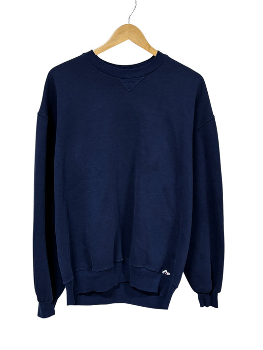 Vintage 90's Russell Athletic Made in USA Blue Blank Crewneck Sweater Size XL