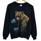 Vintage 90's Grizzly Bear Big Print Nature Crewneck Sweater Size Large