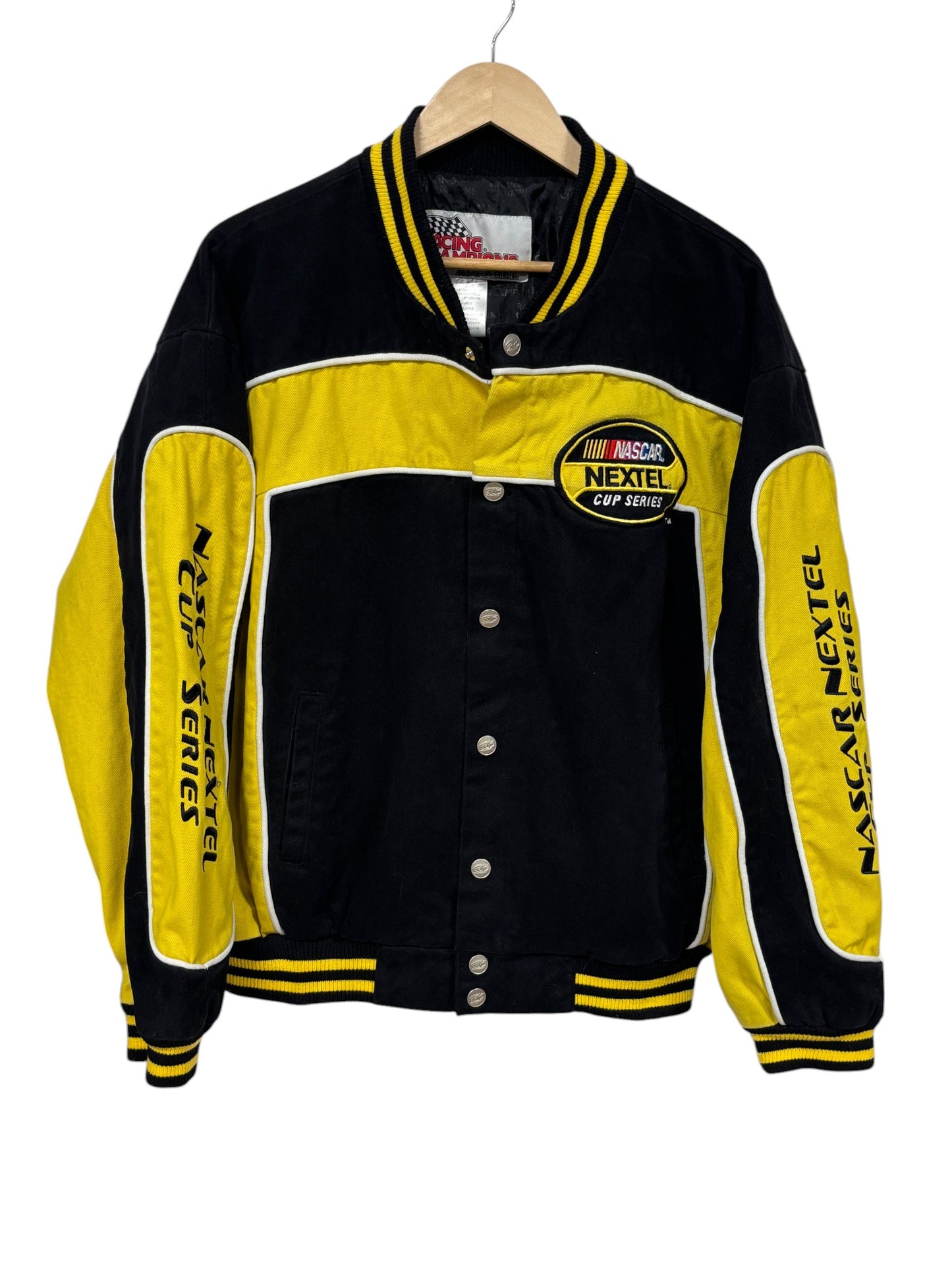 NASCAR Nextel Cup Series Black Yellow Racing Jacket Size Large