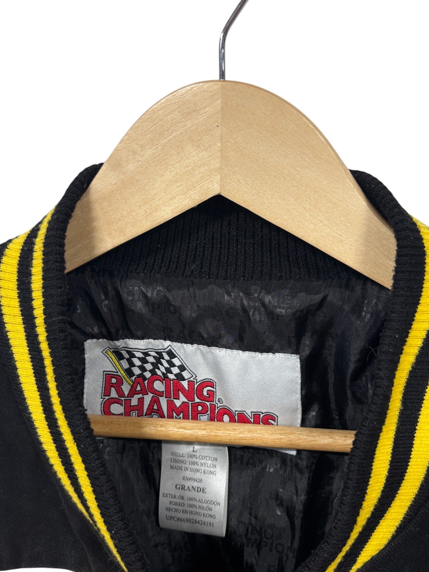 NASCAR Nextel Cup Series Black Yellow Racing Jacket Size Large