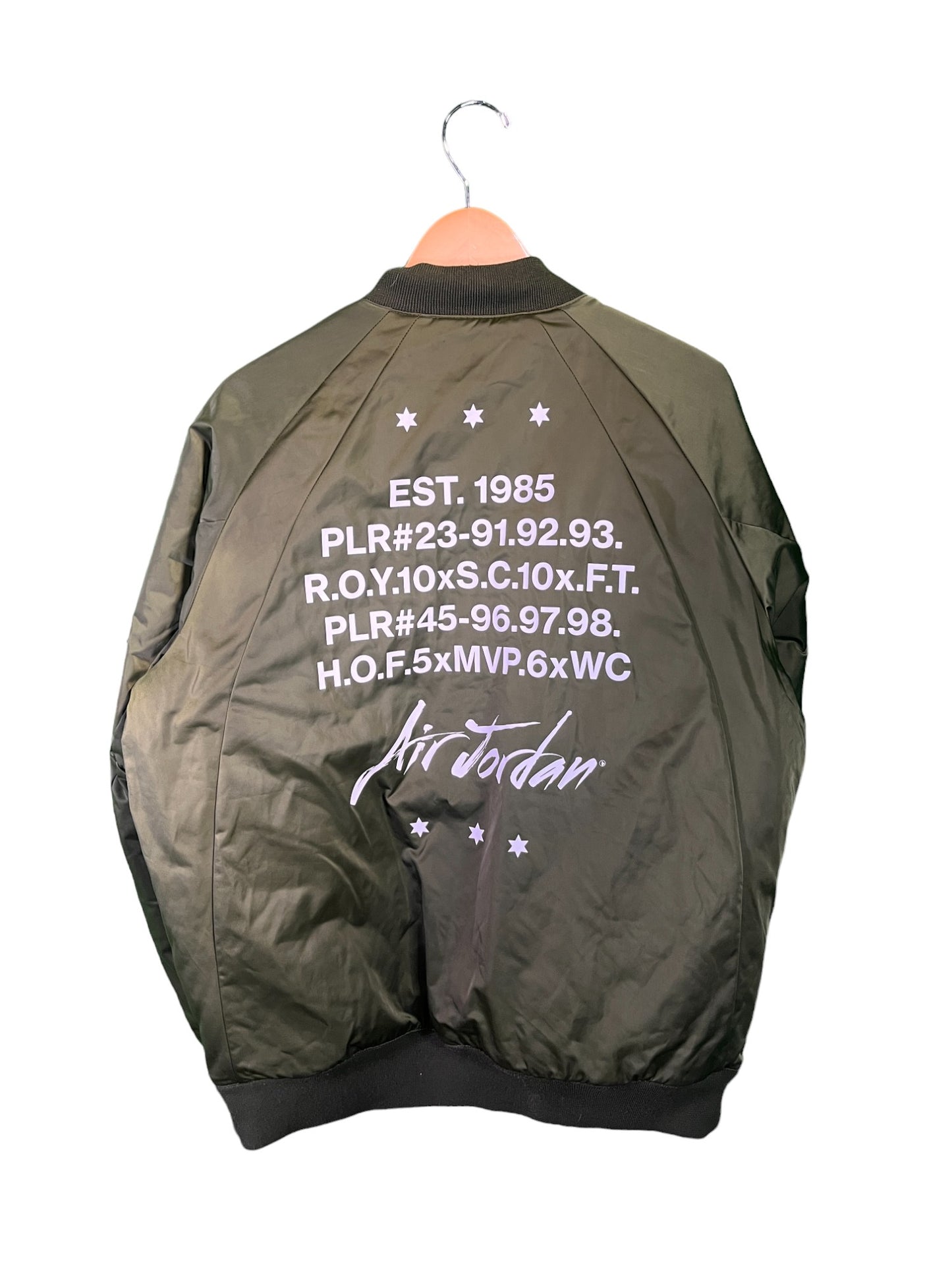 Jordan Rookie of the Year MA-1 Aviator Flight Bomber Jacket Size Large