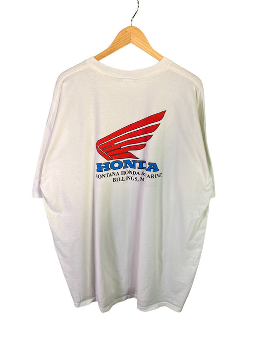 Vintage Honda Gold Wing Riding the Big Sky Biker Graphic Tee Size 3XL