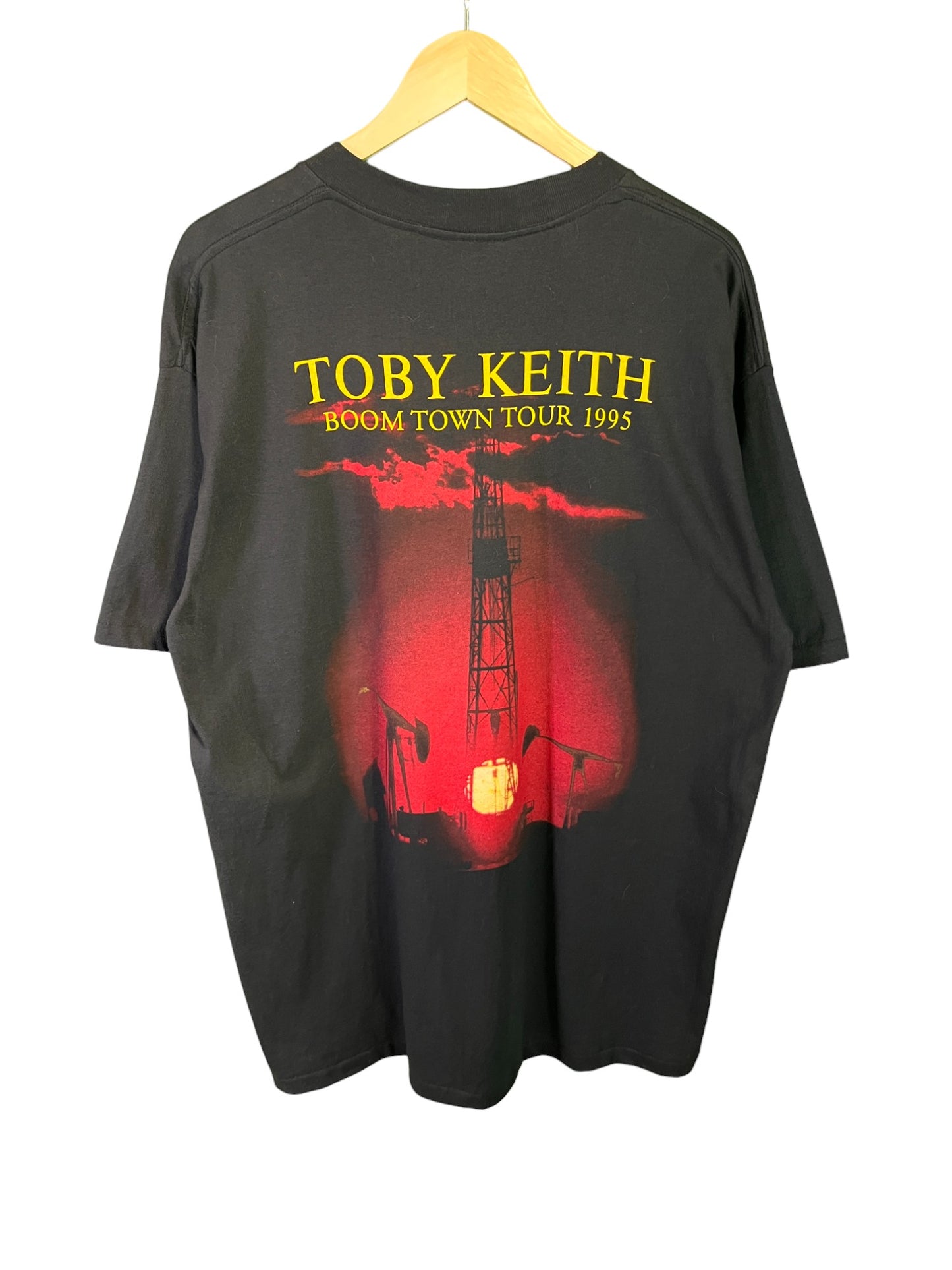 Vintage 1995 Toby Keith Boom Town Tour Who's That Man Tee Size XL