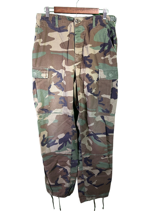 Vintage Military Surplus M81 Woodland Camo Cargo Pants Size 34x32