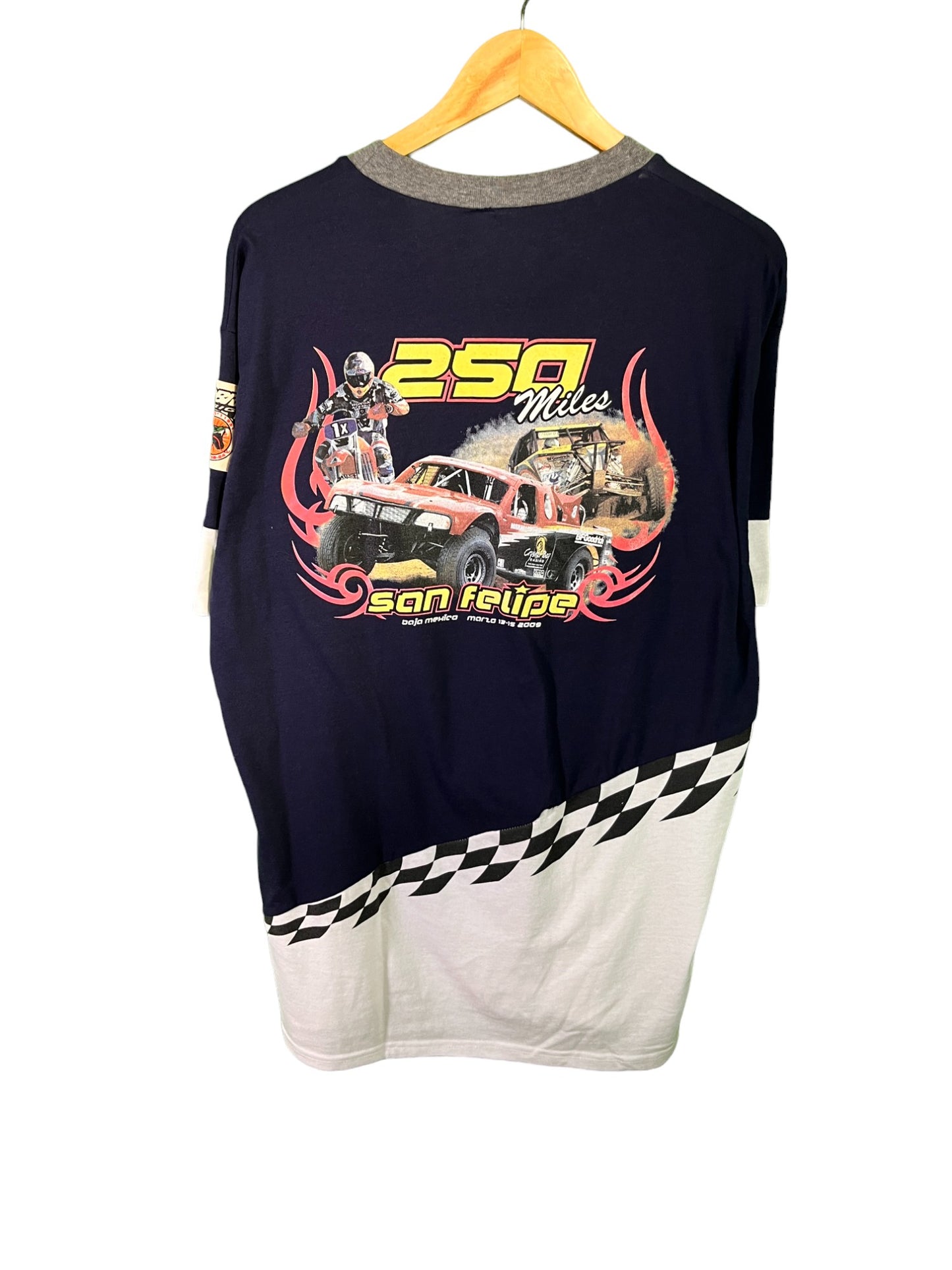 Vintage 00's Baja Mexico Off Road Racing Graphic Tee Size XL