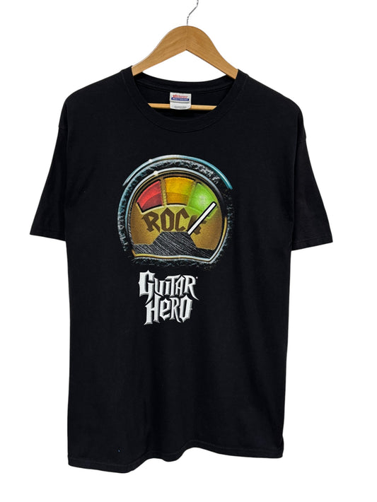 Vintage Y2K Guitar Hero Overdrive Video Game Promo Tee Size Large