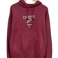 Vintage 90's Guess Classic Logo Red Pullover Hoodie Size Large