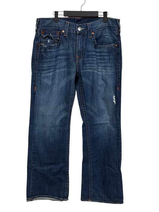 Vintage Y2K True Religion Billy Dark Blue Bootcut Jeans Size 34x32