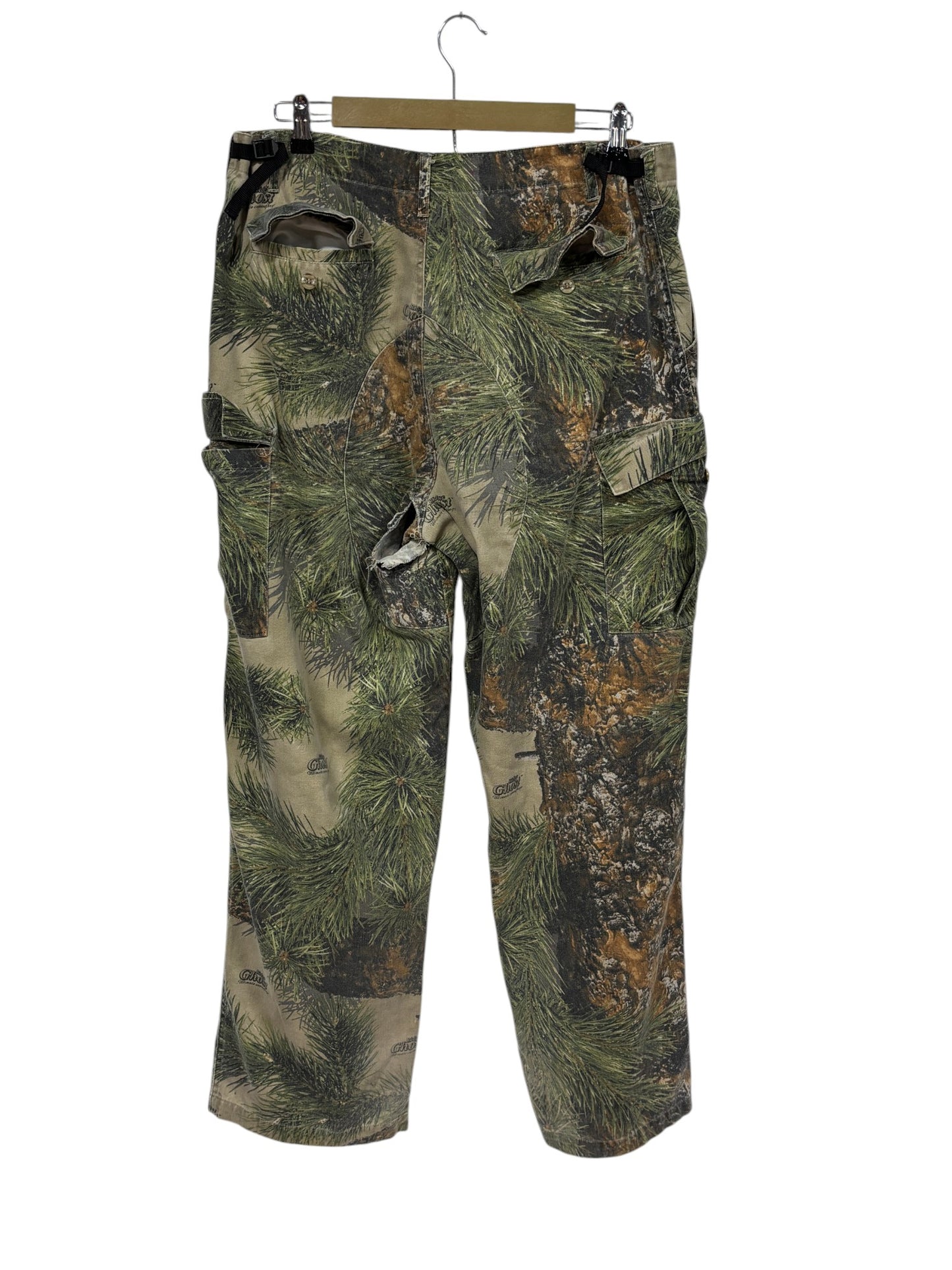 Vintage Ridge Ghost Hunting Camo Cargo Pants Size 34x31