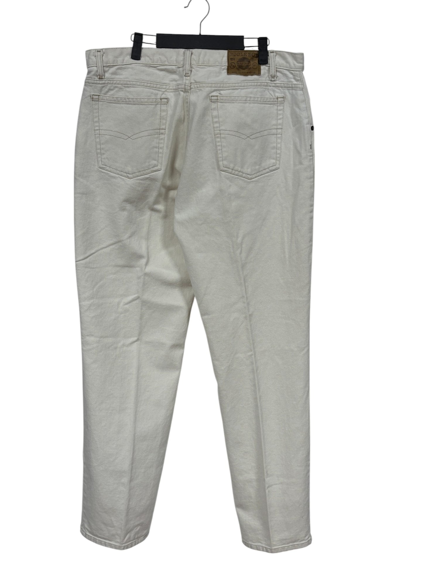 Vintage 90's Bugle Boy White Baggy Fit Skater Denim Jeans Size 36x32