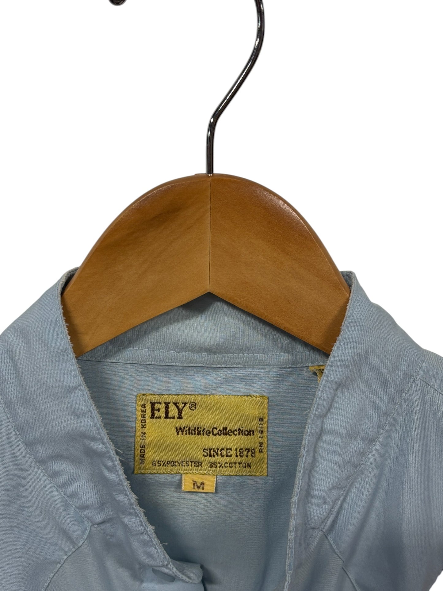 Vintage Ely Western Wildlife Collection Pearl Snap Button Up Shirt Size Medium