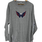 Vintage Y2K Washington Capitols Hockey NHL Long Sleeve Shirt Size XXL