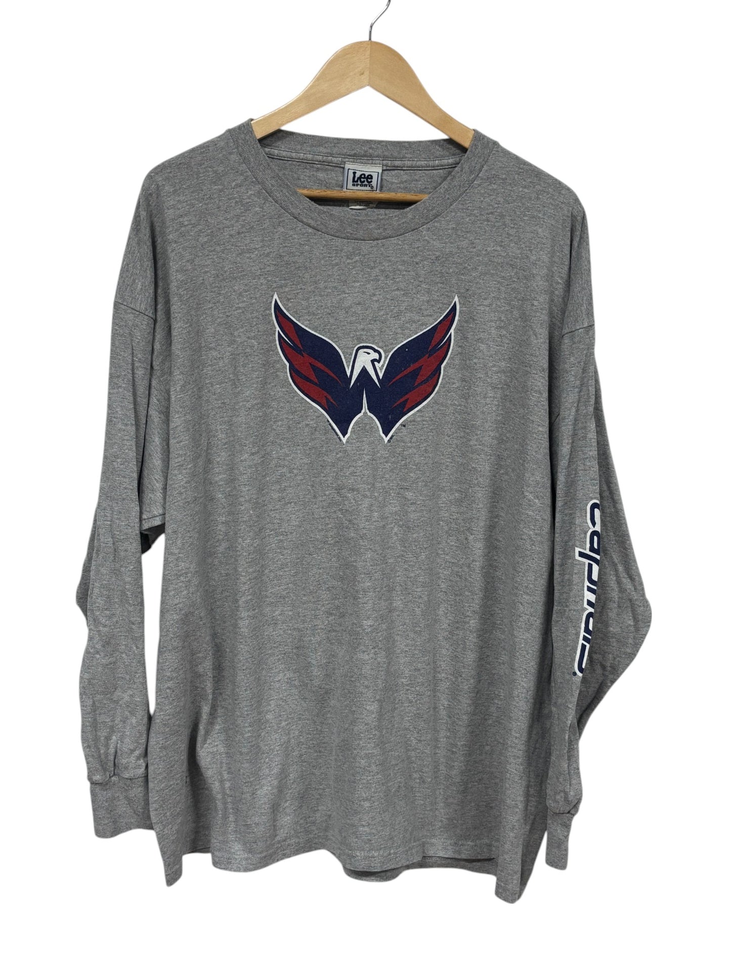 Vintage Y2K Washington Capitols Hockey NHL Long Sleeve Shirt Size XXL
