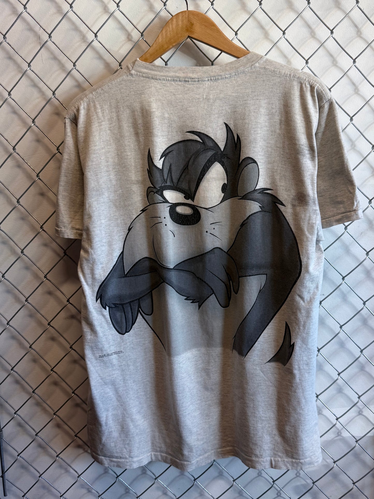Vintage 1997 Taz Wear Big Print Cartoon Looney Tunes Tee Size Large
