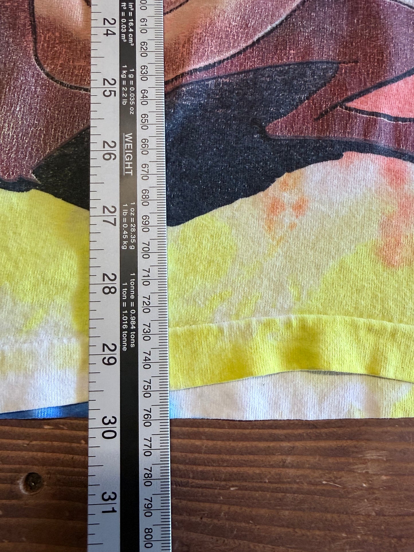 Vintage 1995 Taz Looney Tunes Tie Dye Big Print Cartoon Tee Size Large