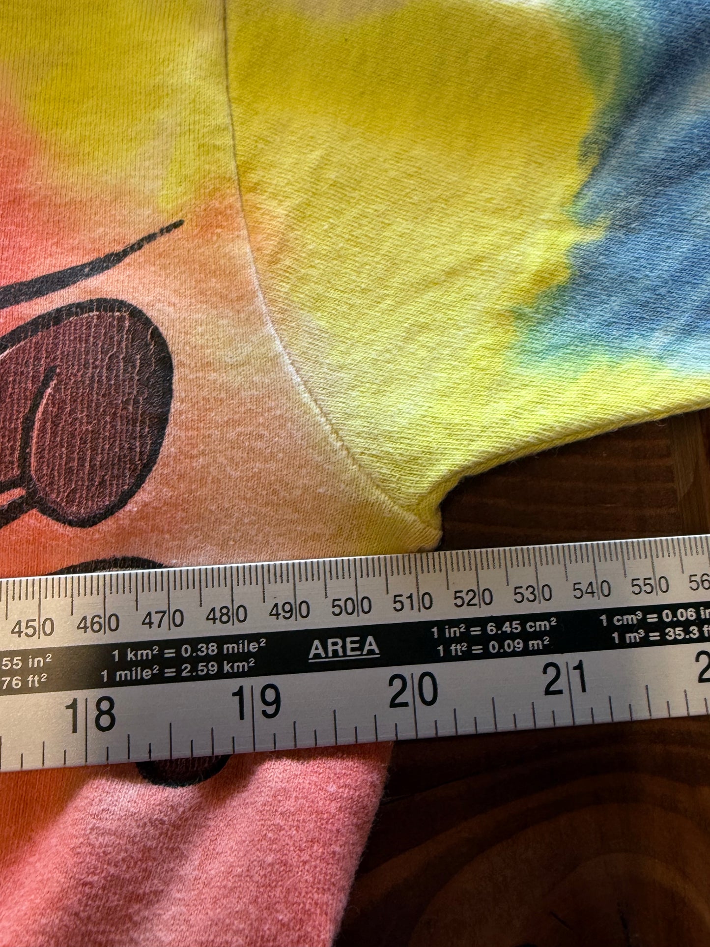 Vintage 1995 Taz Looney Tunes Tie Dye Big Print Cartoon Tee Size Large