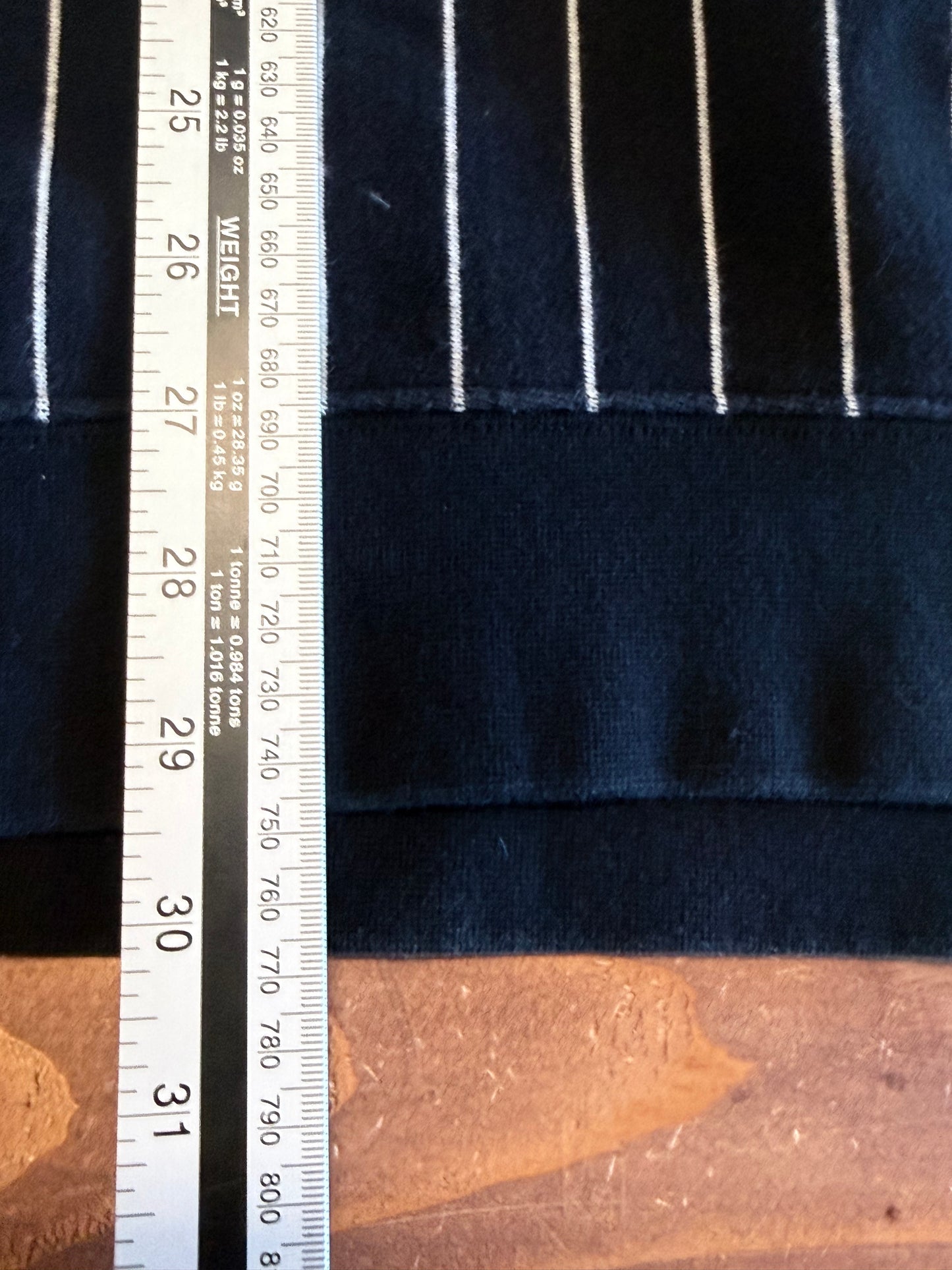 Octobers Very Own OVO Black Pinstripe Familia Sweater Size XL