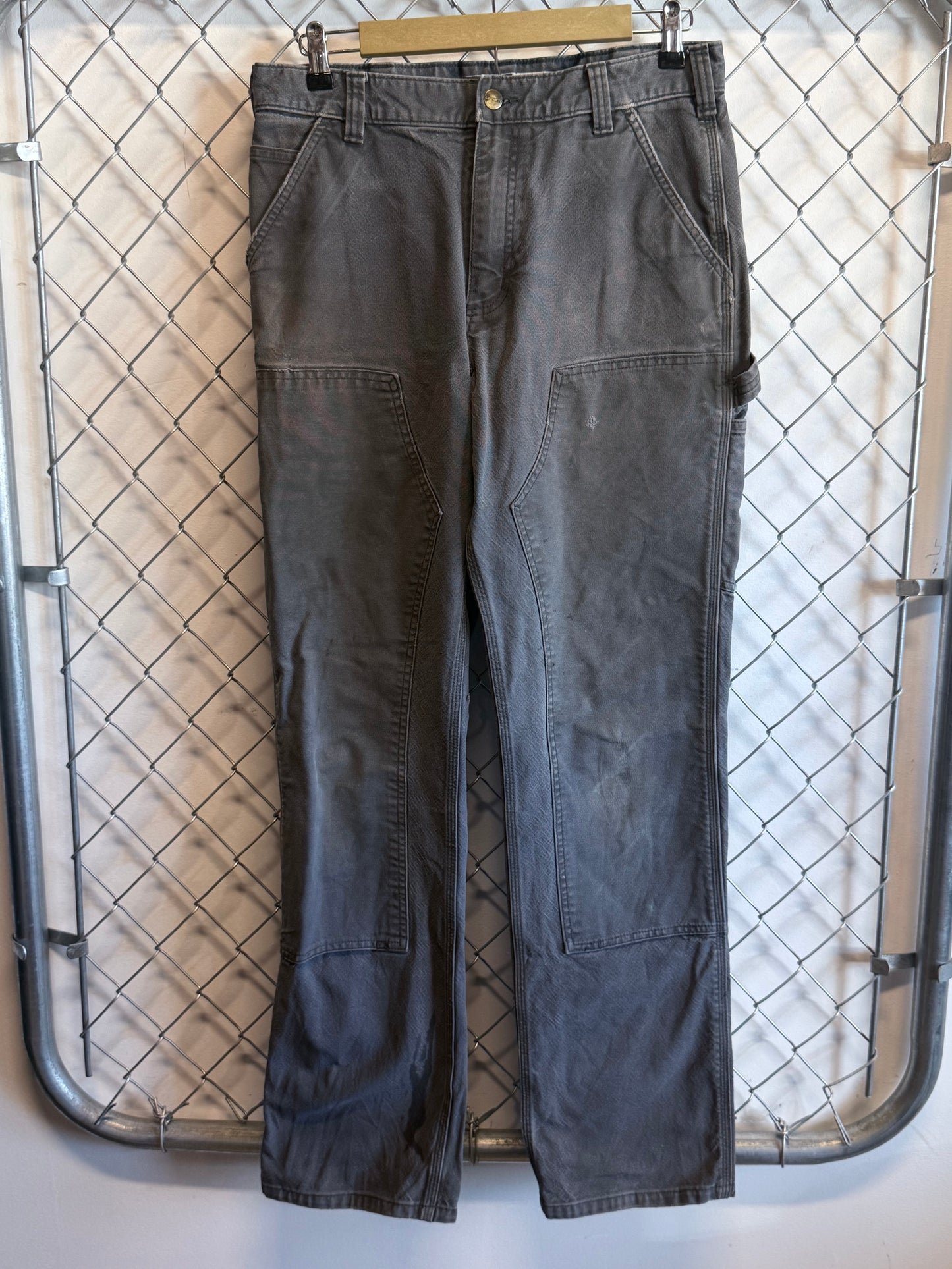 Carhartt Grey Double Knee Carpenter Pants Size 32x31