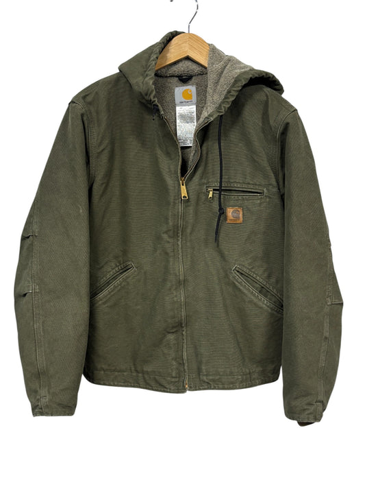 Vintage Carhartt Sherpa Lined J141 LOV Zip Up Work Jacket Size Small