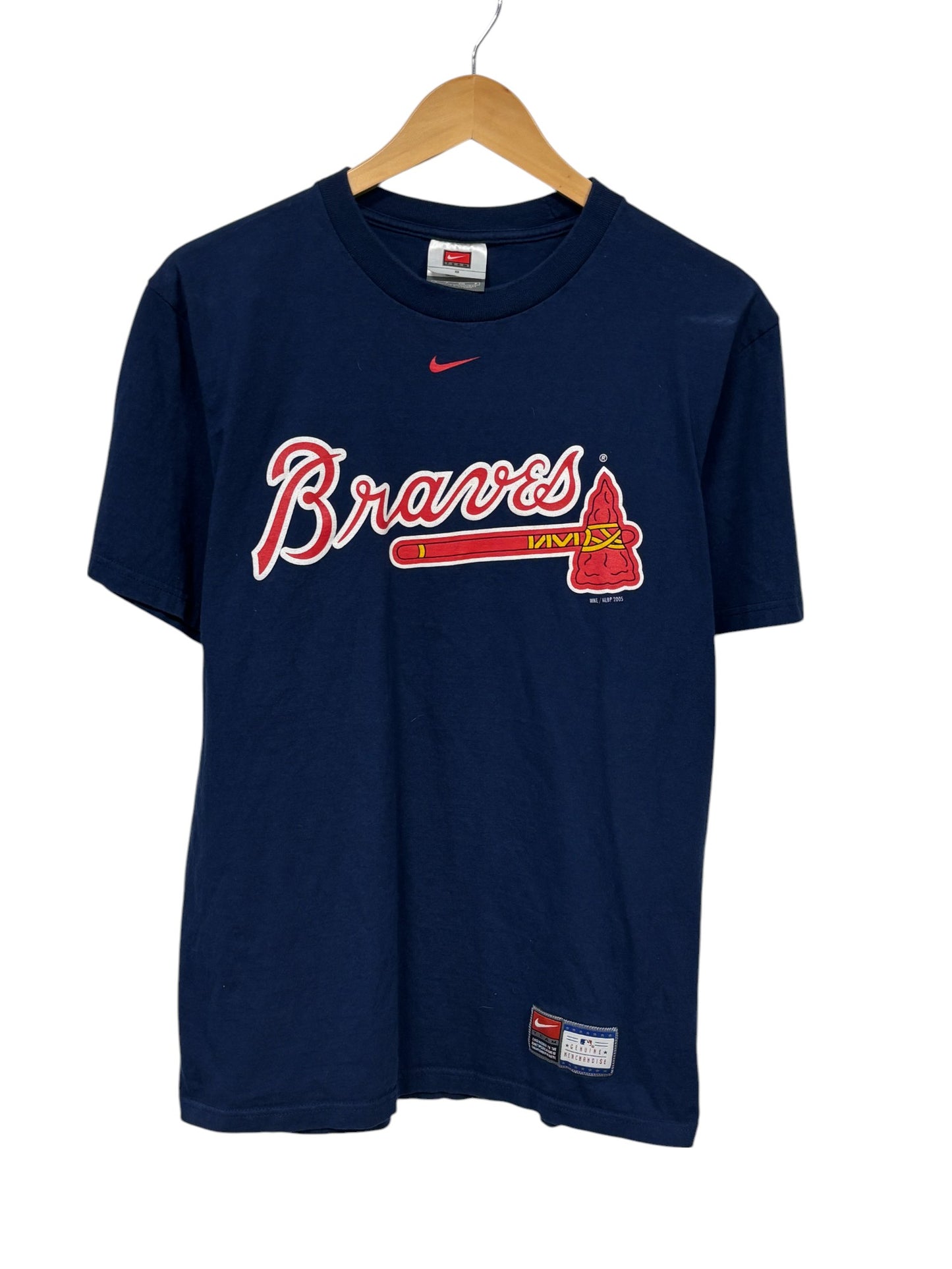 Vintage Y2K Nike Center Swoosh Atlanta Braves MLB Baseball Tee Size Small