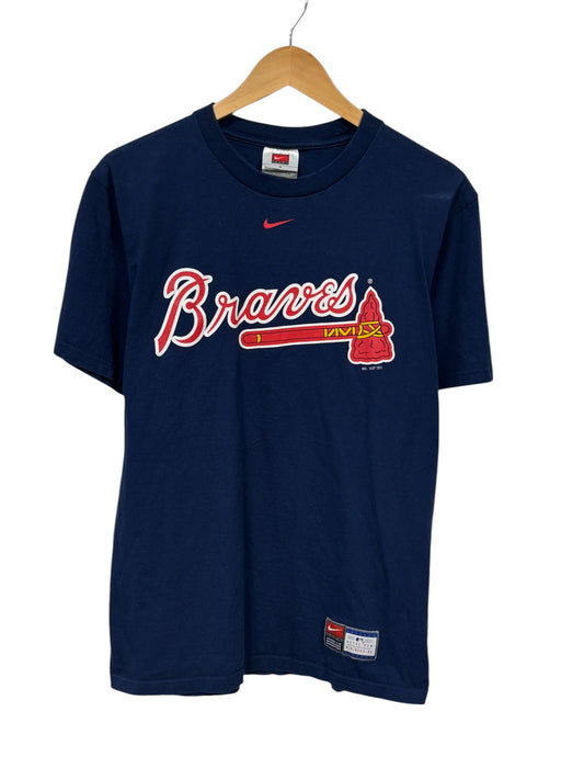 Vintage Y2K Nike Center Swoosh Atlanta Braves MLB Baseball Tee Size Small