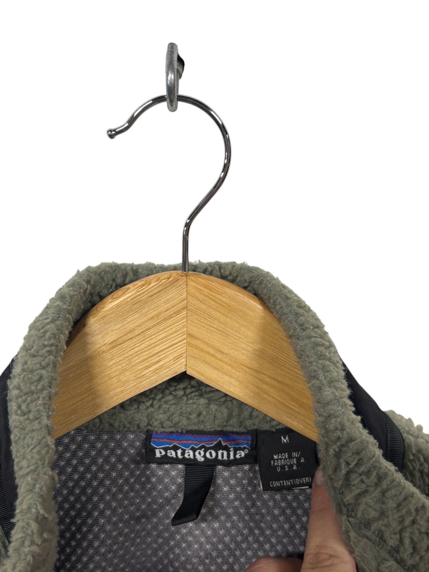Vintage Patagonia Made in USA Retro X Deep Pile Vest Green Size Medium