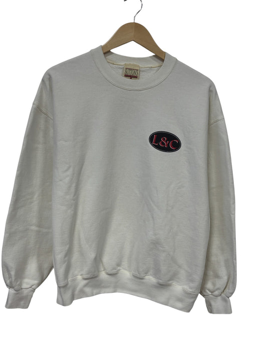 Vintage 90's L&C Lewis and Clark White Crewneck Sweater Size Large